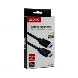 ASONİC HDMI TO HDMI KABLO GÖRÜNTÜ VE SES AKTARICI 2.0 1.5M